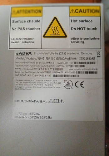 Adva fsp 150 ge102pro - adva,